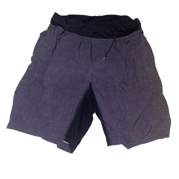 Lululemon Men’s Running Lined Shorts 9”‎ Black Gray Size Medium - Picture 1 of 10